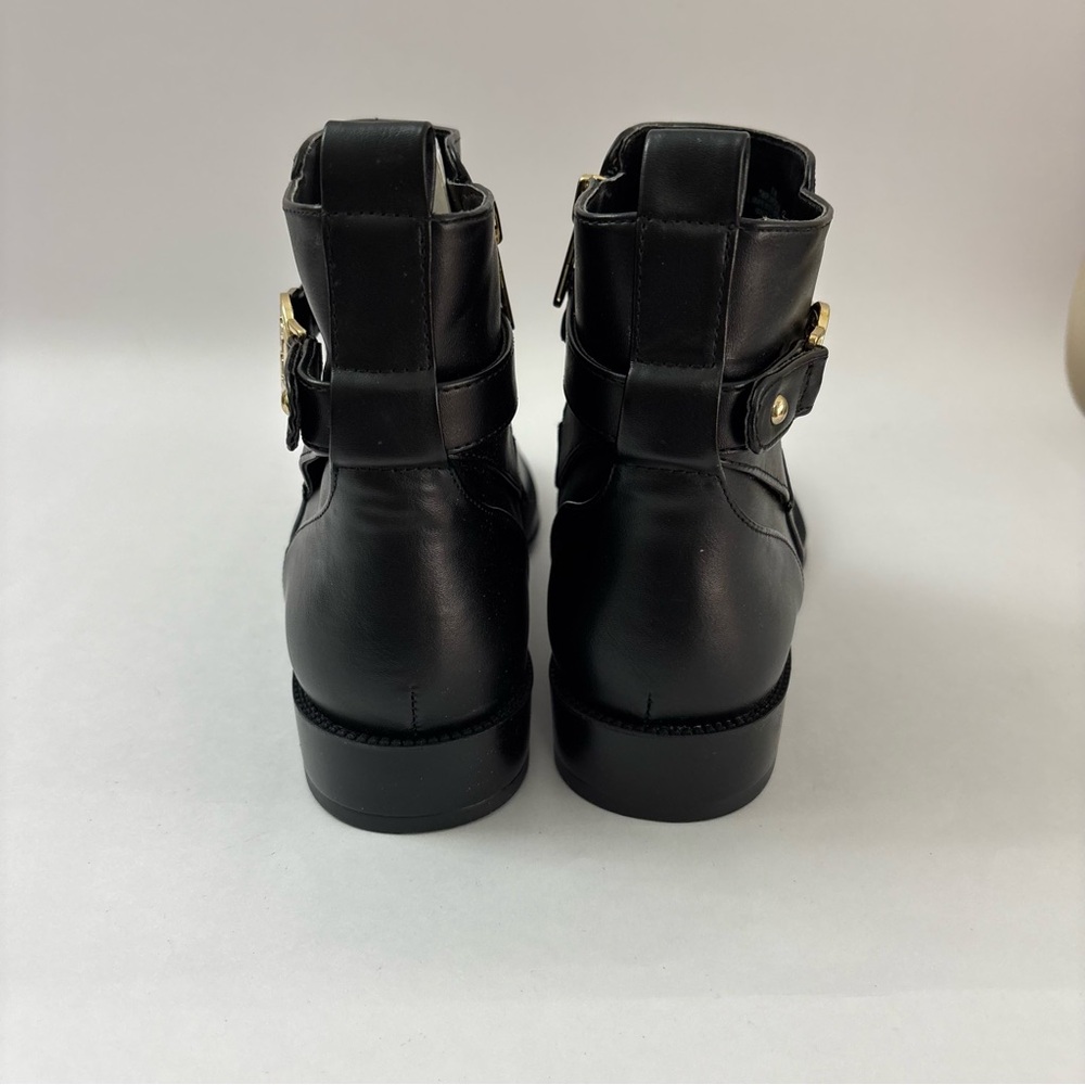 Tommy Hilfiger Rumore Black Leather Buckle Boots BRAND NEW Size 8.5 - Picture 7 of 11